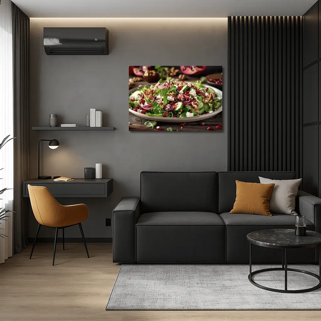Pomegranate Walnut Feta Green Salad Plate – Wall Art