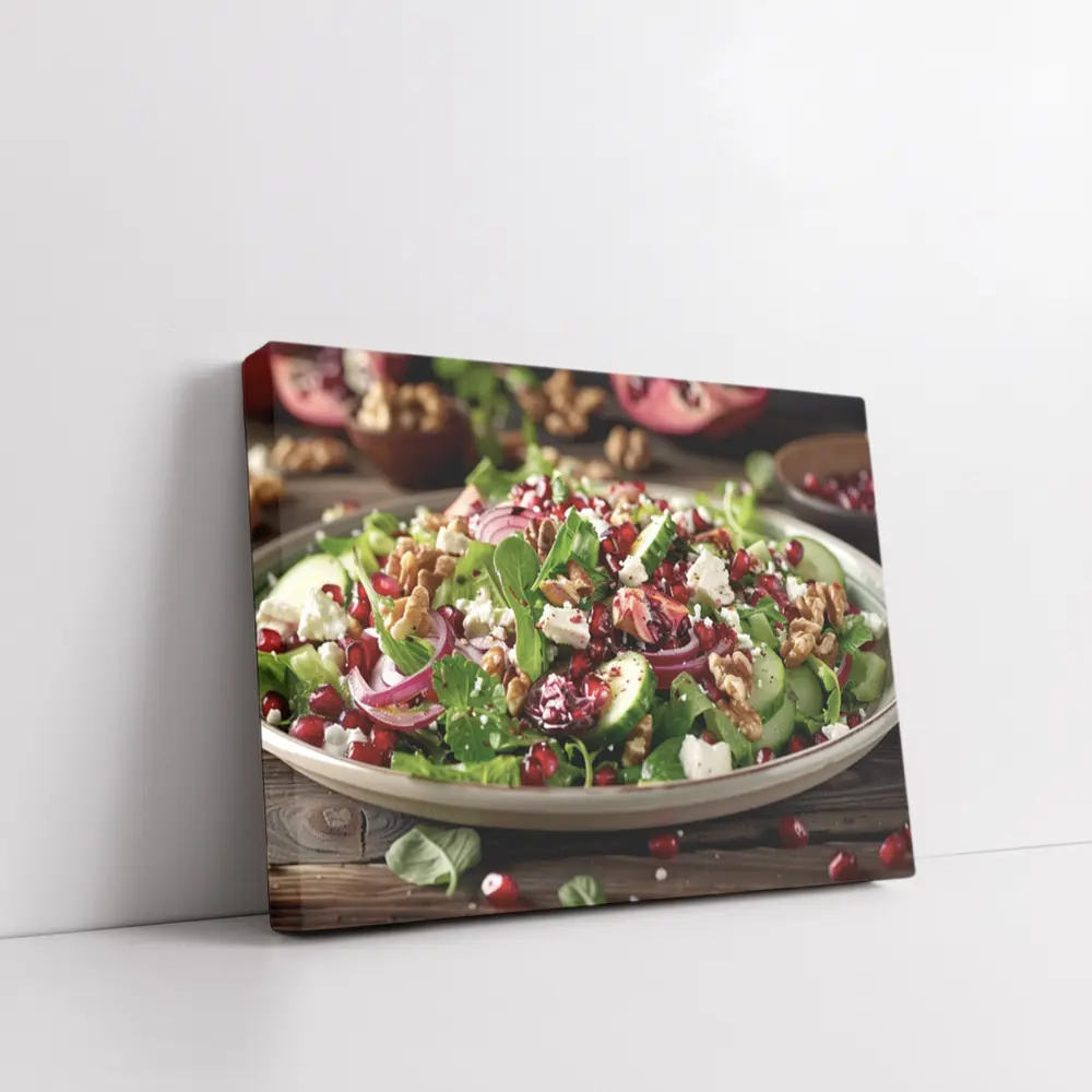 Pomegranate Walnut Feta Green Salad Plate – Wall Art