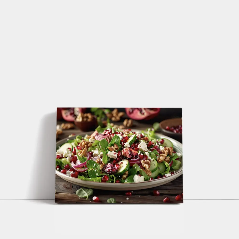 Pomegranate Walnut Feta Green Salad Plate – Wall Art