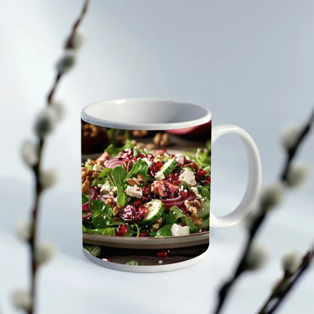 Pomegranate Walnut Feta Green Salad Plate – Mugs