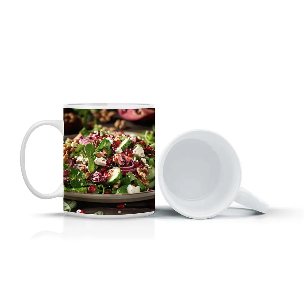 Pomegranate Walnut Feta Green Salad Plate – Mugs