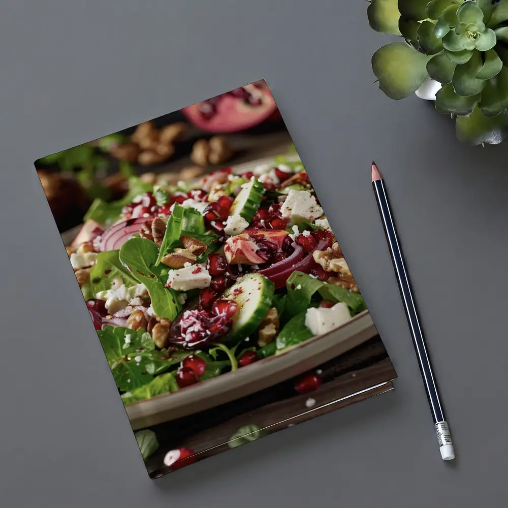 Pomegranate Walnut Feta Green Salad Plate – Notebooks