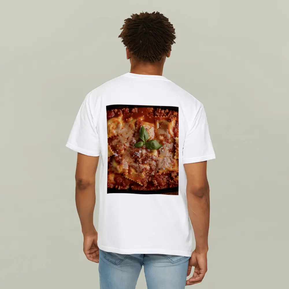 Baked Ravioli Bolognese Dish Fresh Basil – T-Shirts