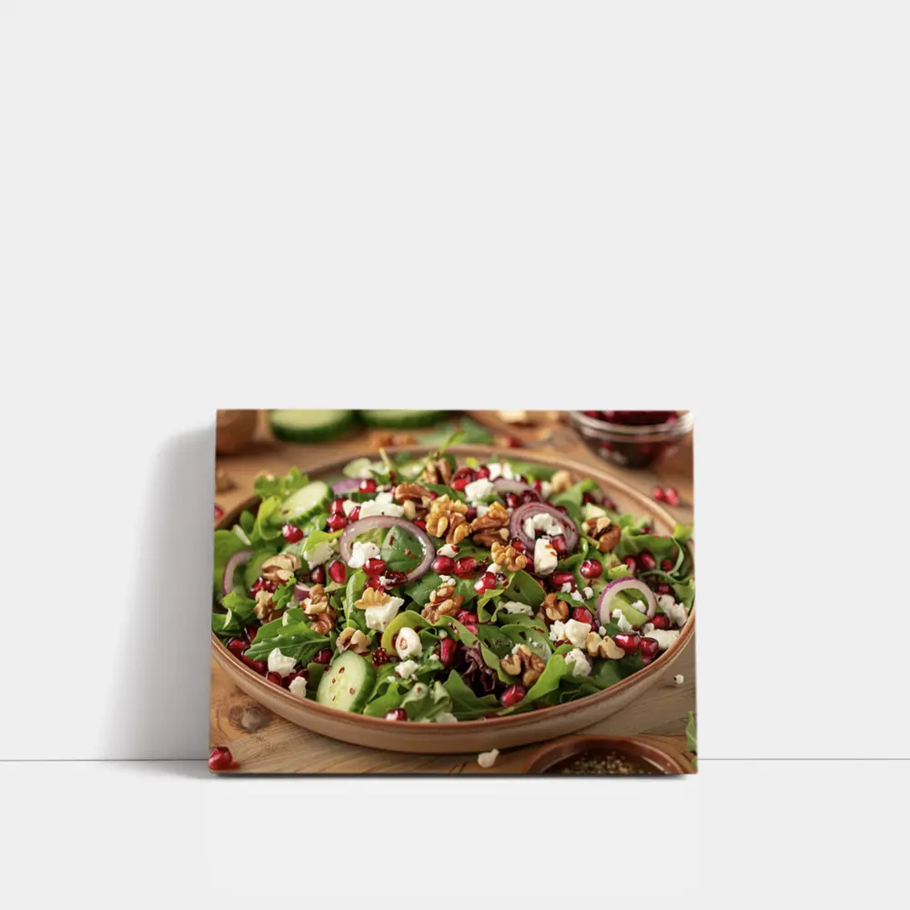 Fresh Pomegranate Walnut Feta Green Salad – Wall Art