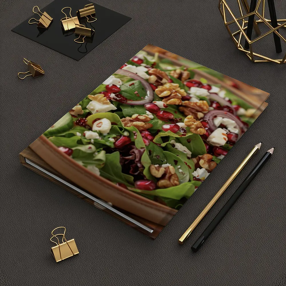 Fresh Pomegranate Walnut Feta Green Salad – Notebooks