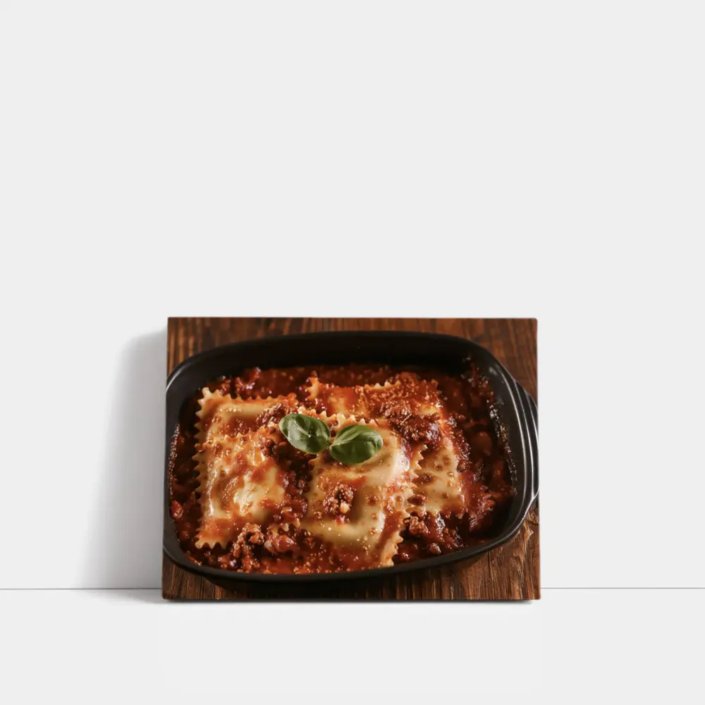 Ravioli Bolognese With Fresh Basil Garnish – Wall Art