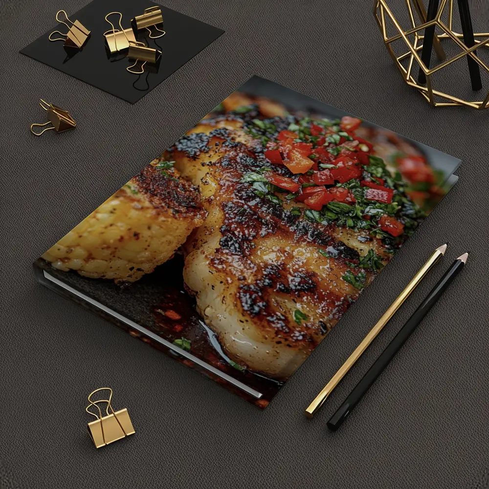 Seared Scallops Charred Corn Salsa Dark Plate – Notebooks