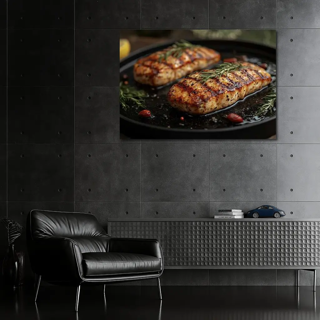 Grilled Chicken Breast With Fresh Rosemary – Wall Art