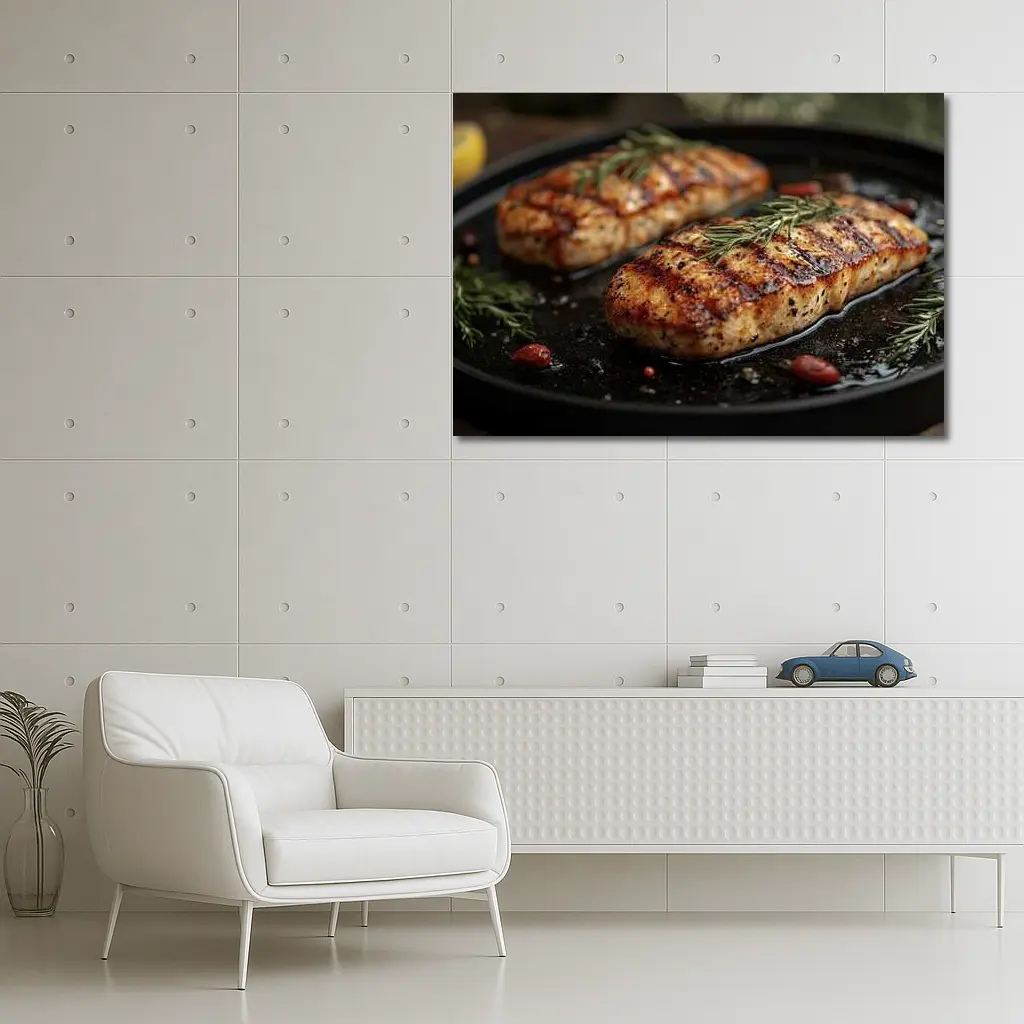 Grilled Chicken Breast With Fresh Rosemary – Wall Art