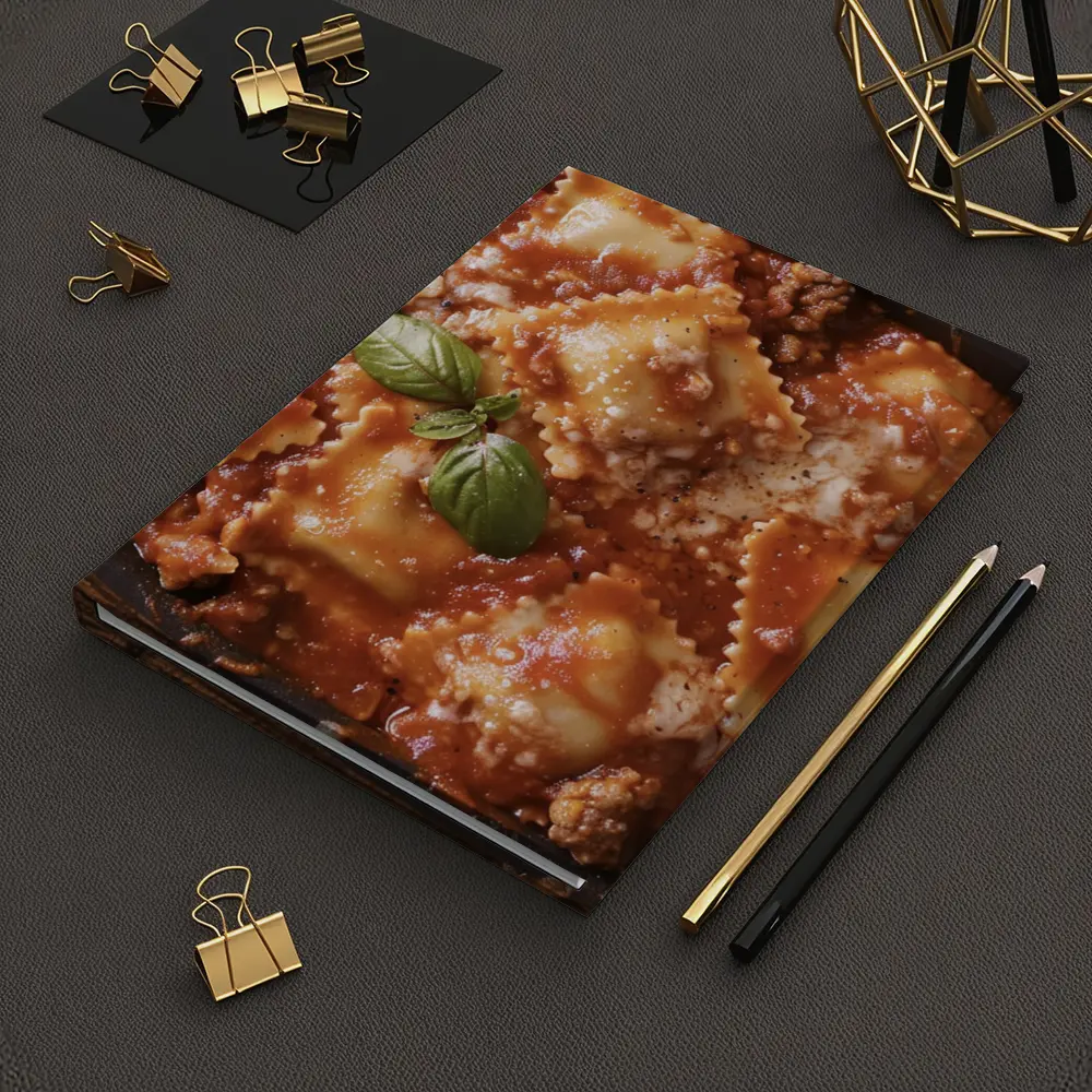 Ravioli Bolognese Baked Pasta Dish Wooden Table – Notebooks