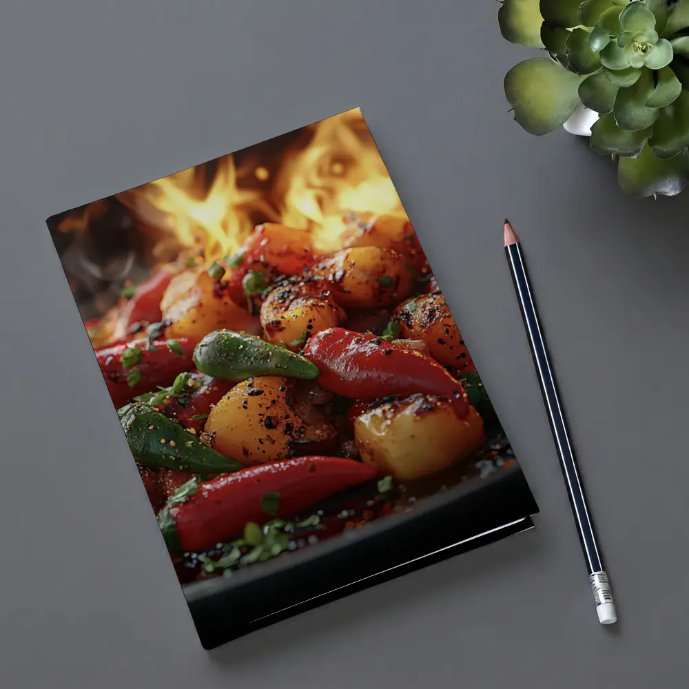 Spicy Chili Peppers Roasted Over Open Flames – Notebooks