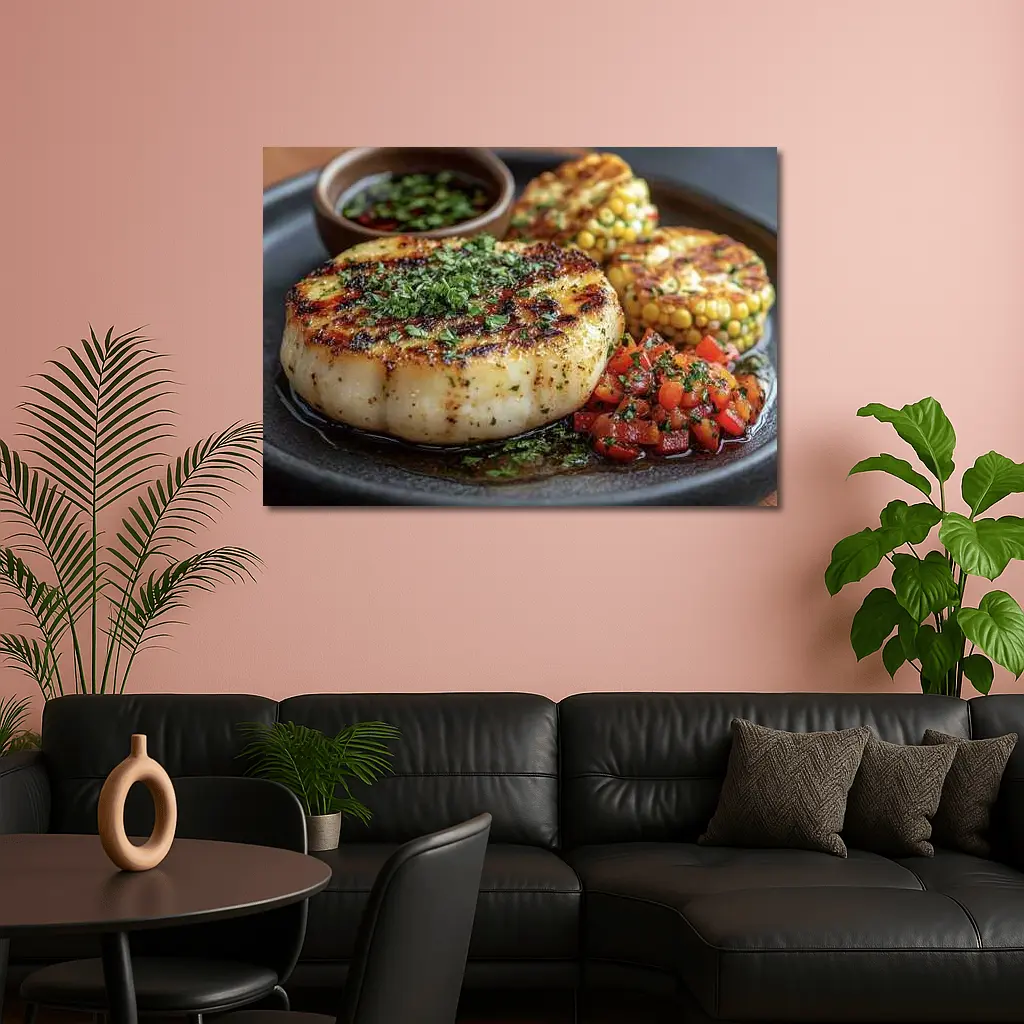 Grilled Scallops With Corn And Tomato Salsa – Wall Art