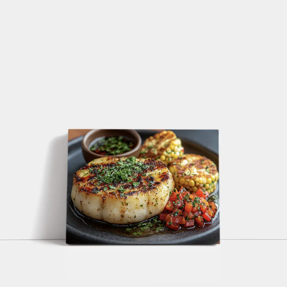 Grilled Scallops With Corn And Tomato Salsa – Wall Art