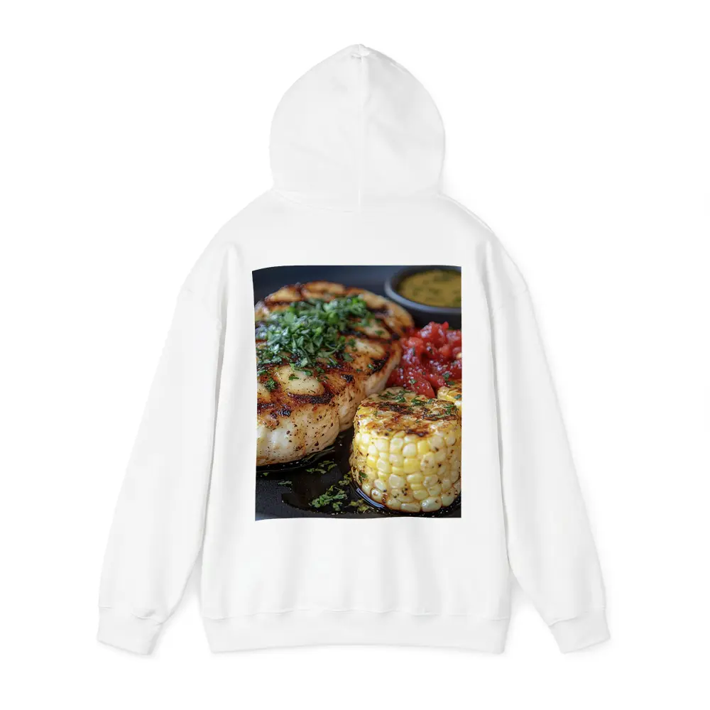 Grilled Fish Corn Tomato Salsa Dark Plate – Hoodies
