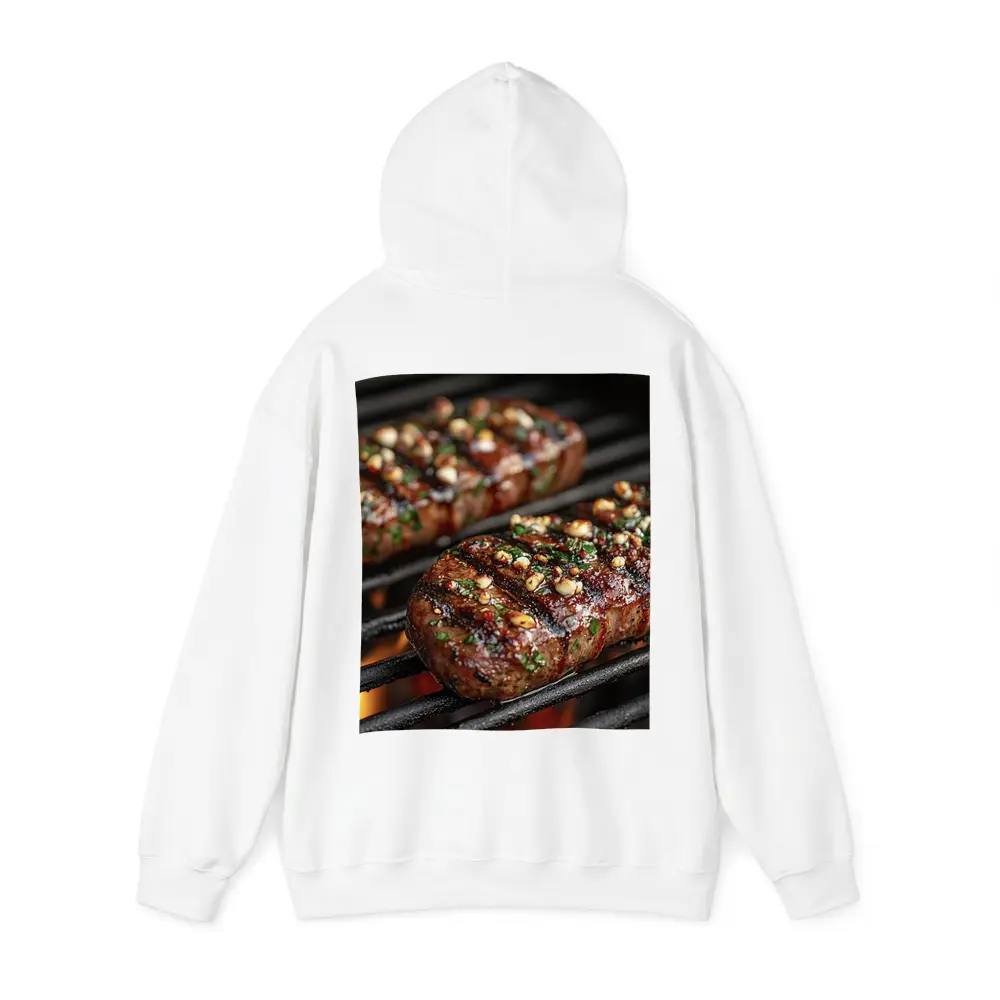 Grilled Steaks Over Open Flame Grill – Hoodies