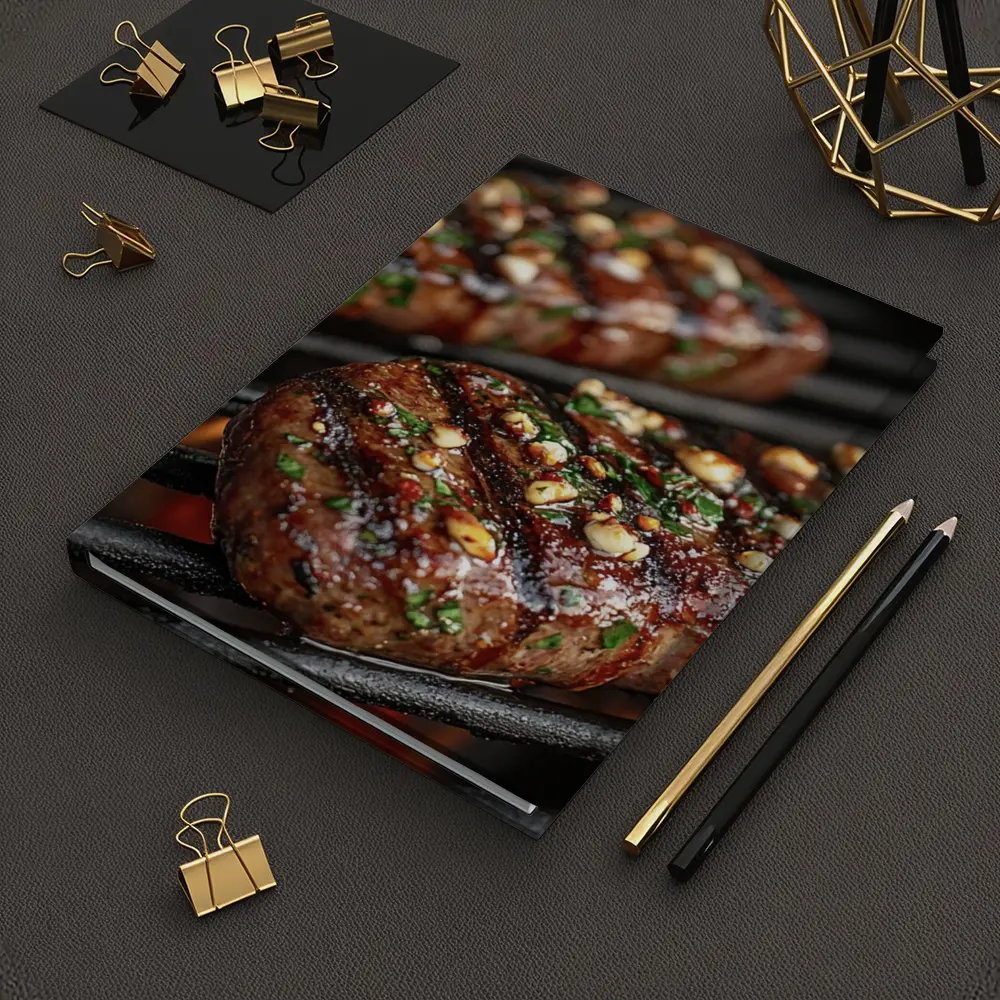 Grilled Steaks Over Open Flame Grill – Notebooks
