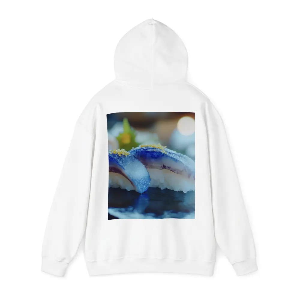 Blue Nigiri Sushi On Dark Slate – Hoodies