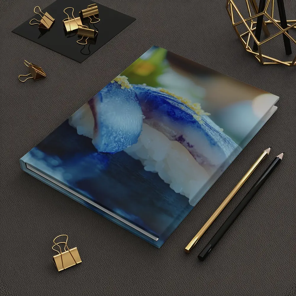 Blue Nigiri Sushi On Dark Slate – Notebooks