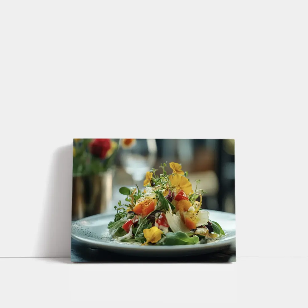 Fresh Garden Salad With Edible Flowers – Wall Art