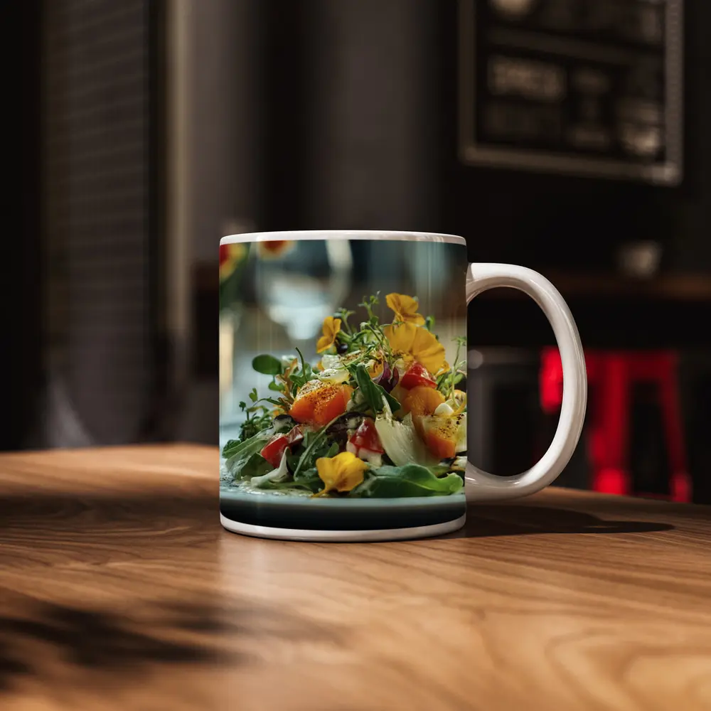 Fresh Garden Salad With Edible Flowers – Mugs