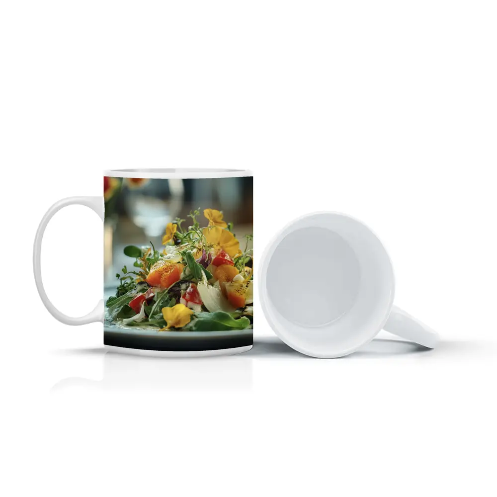 Fresh Garden Salad With Edible Flowers – Mugs