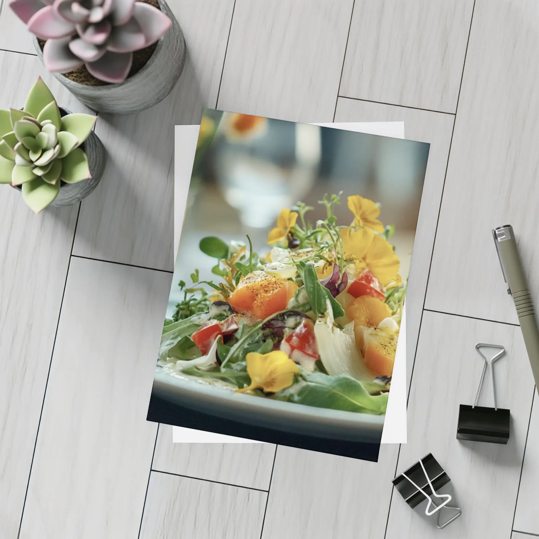 Fresh Garden Salad With Edible Flowers – Postcards