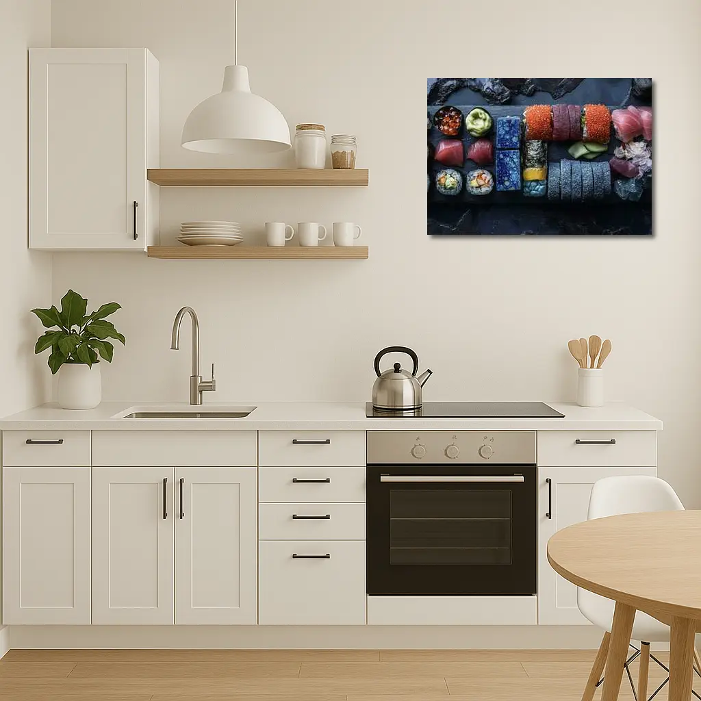 Sushi Platter Spread On Dark Slate – Wall Art