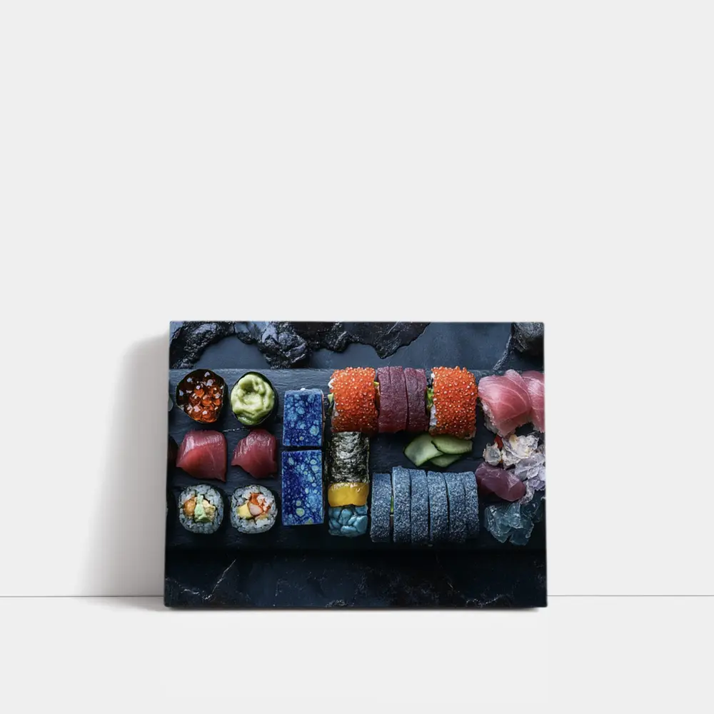Sushi Platter Spread On Dark Slate – Wall Art