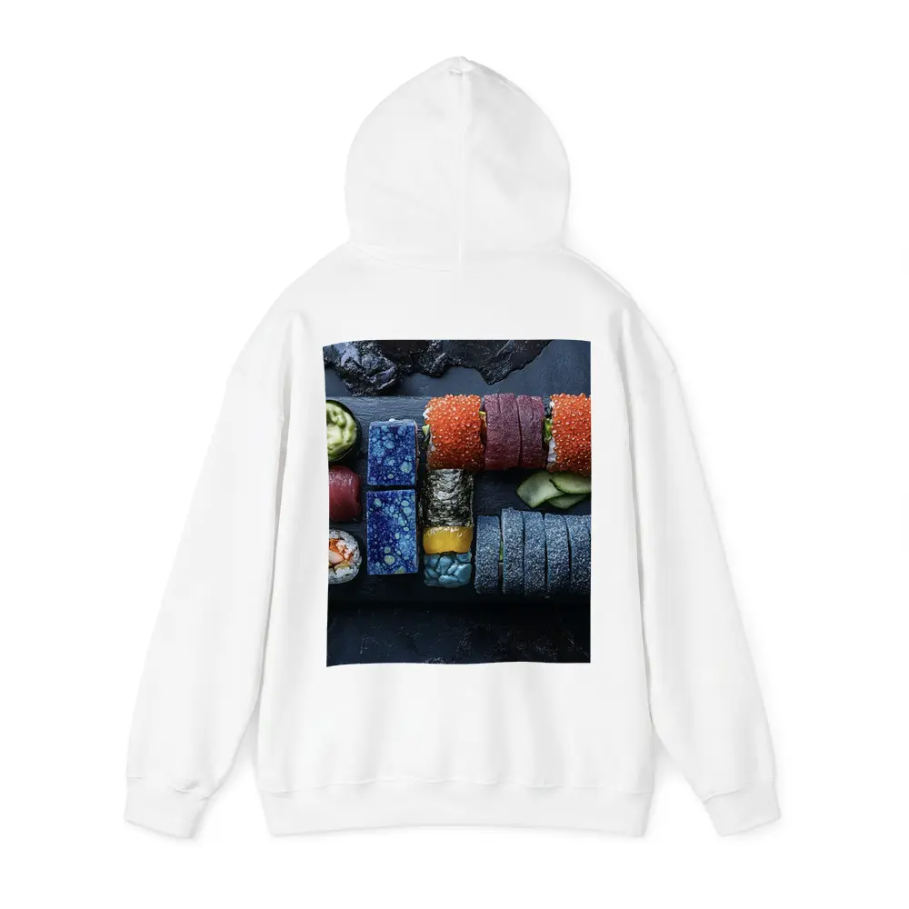 Sushi Platter Spread On Dark Slate – Hoodies