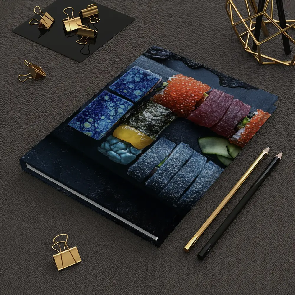 Sushi Platter Spread On Dark Slate – Notebooks