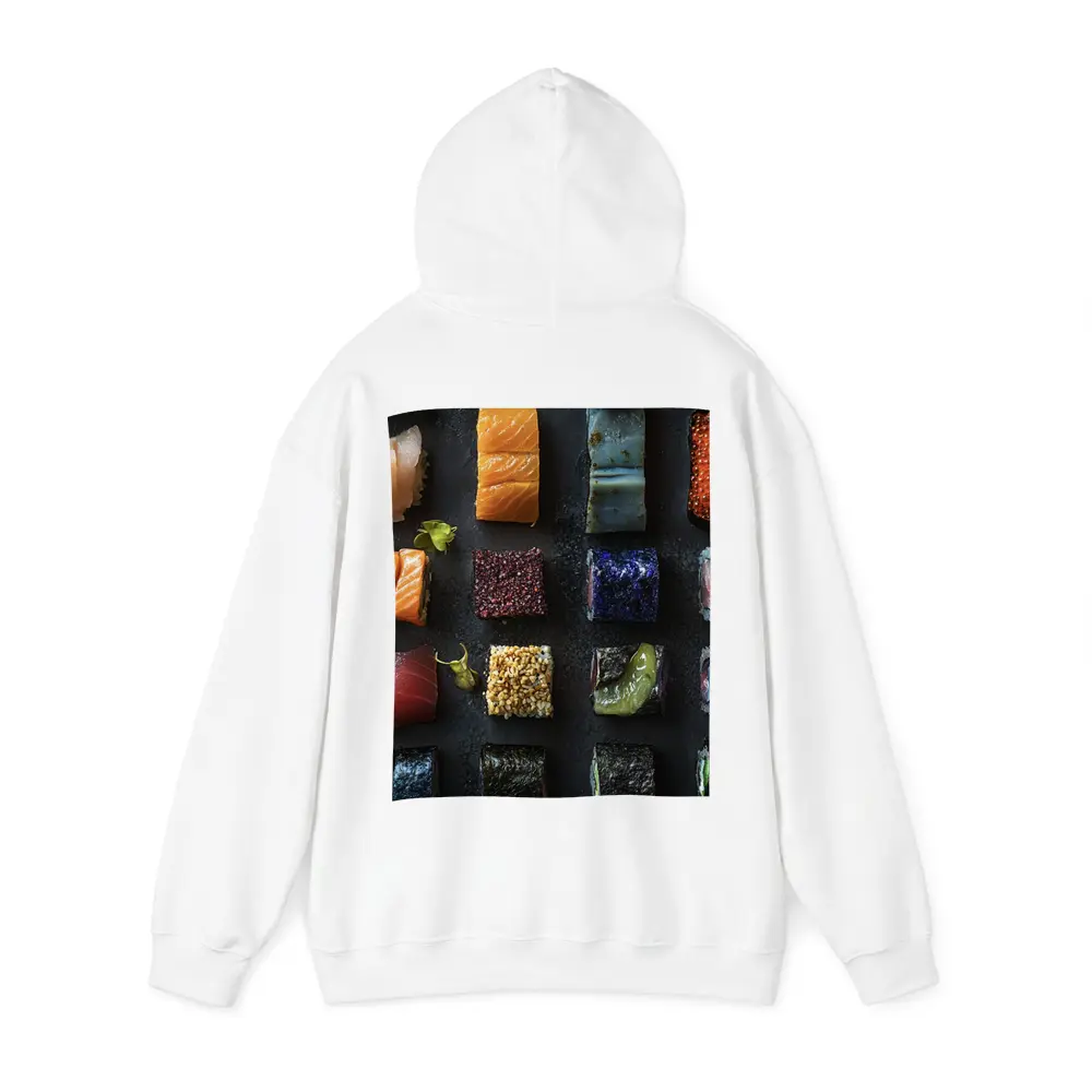 Assorted Sushi Rolls Dark Stone Background – Hoodies