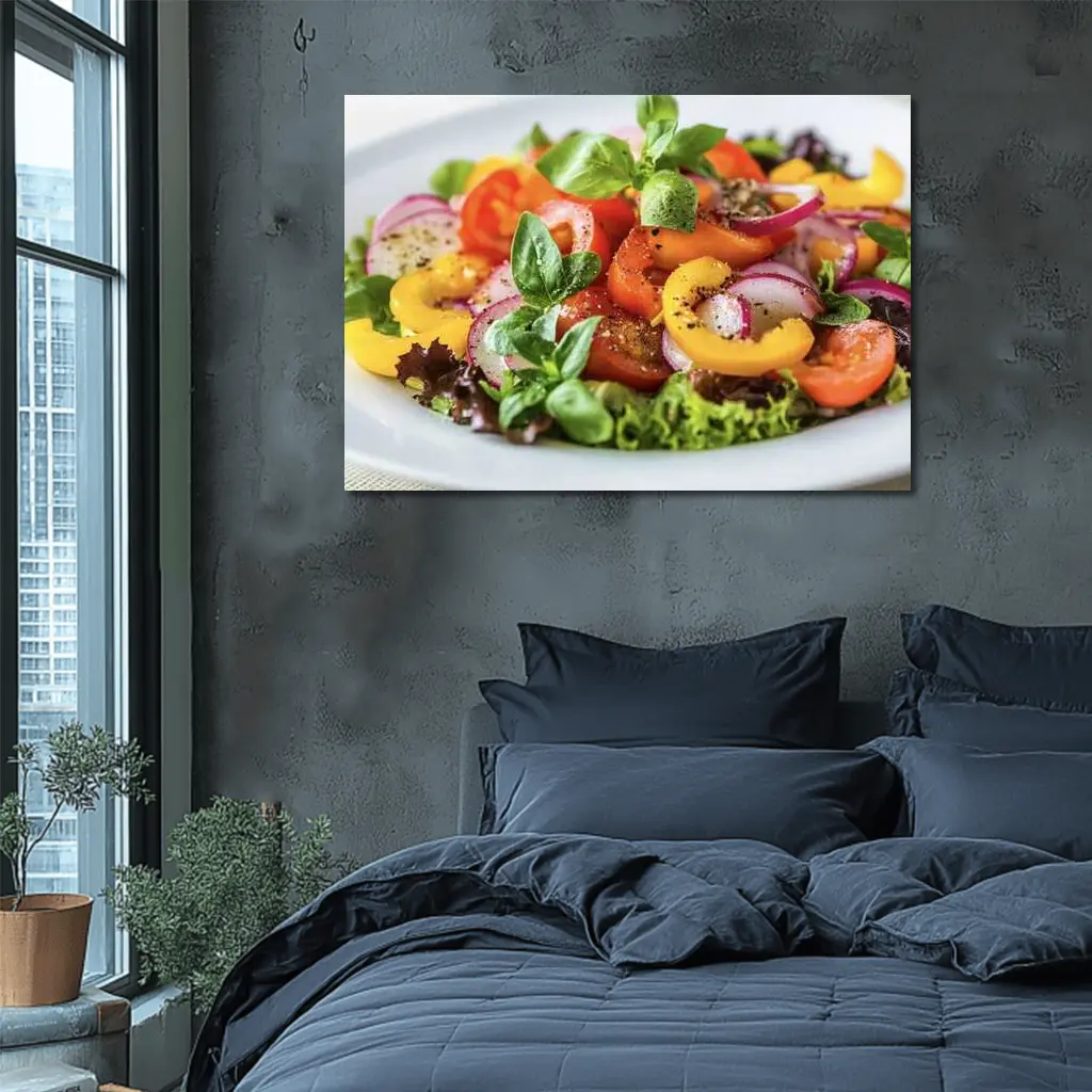 Fresh Garden Salad With Colorful Vegetables – Wall Art