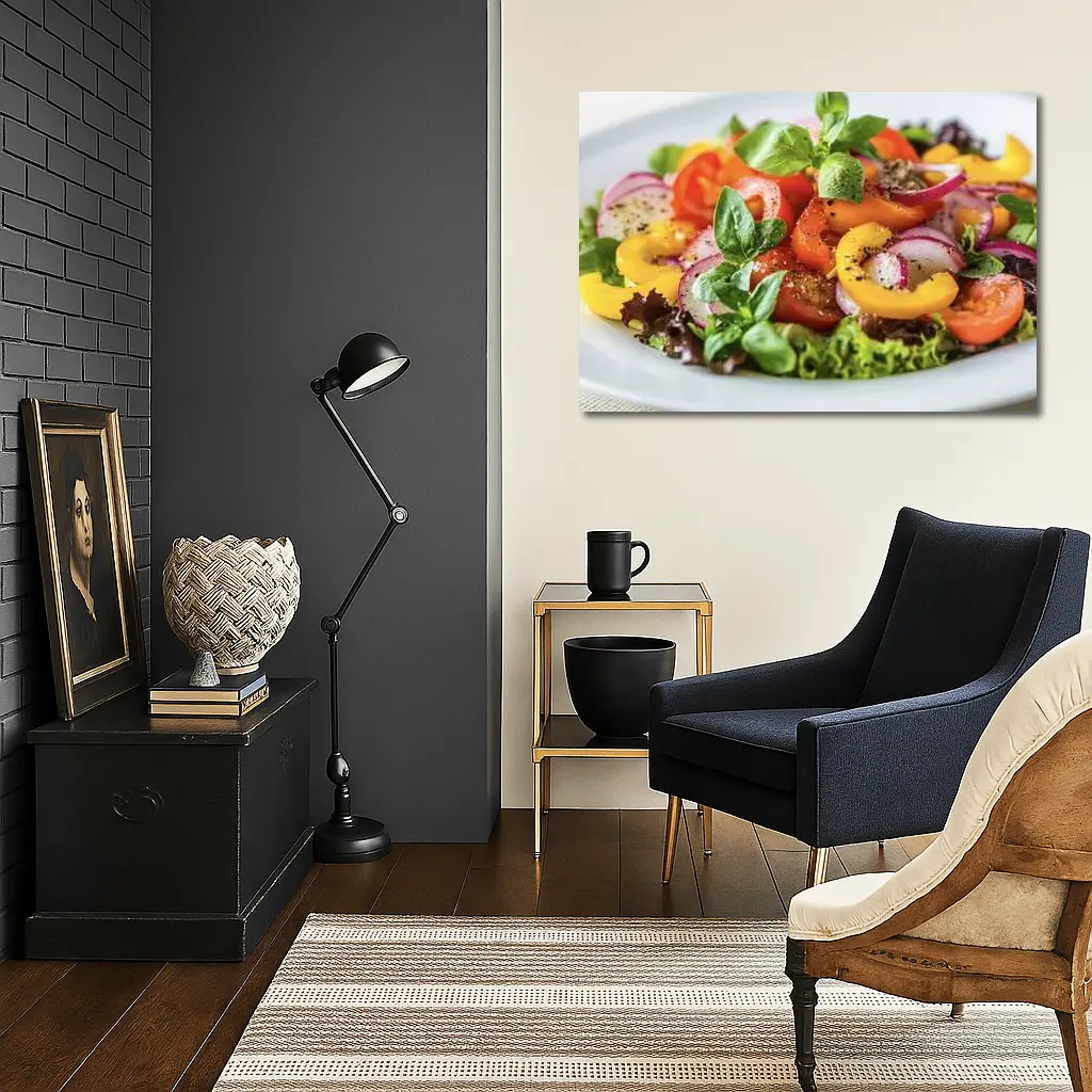 Fresh Garden Salad With Colorful Vegetables – Wall Art