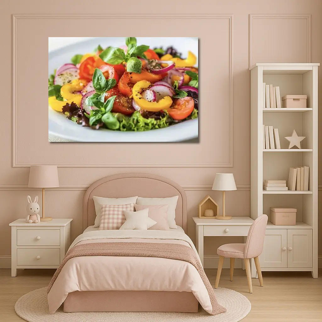Fresh Garden Salad With Colorful Vegetables – Wall Art