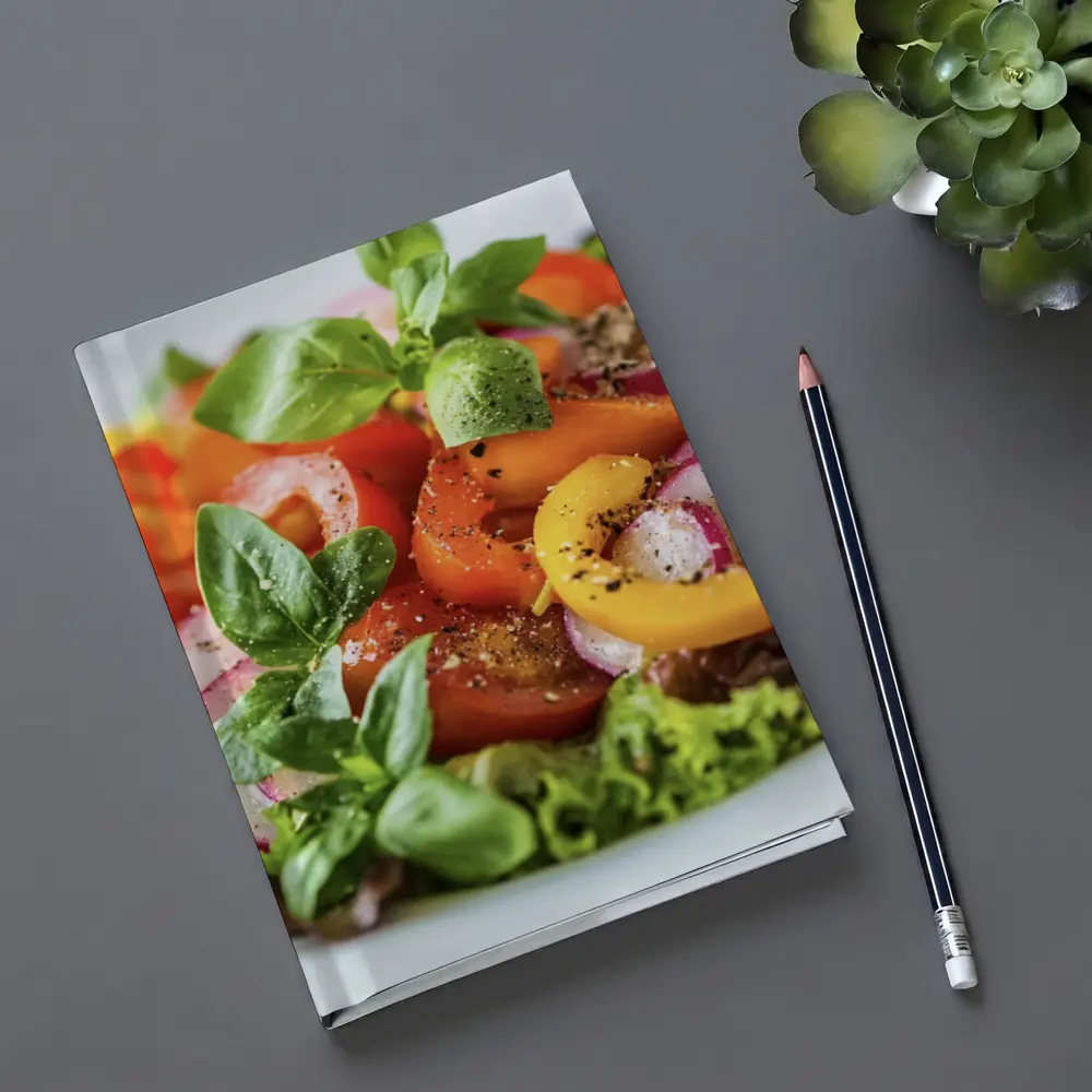 Fresh Garden Salad With Colorful Vegetables – Notebooks