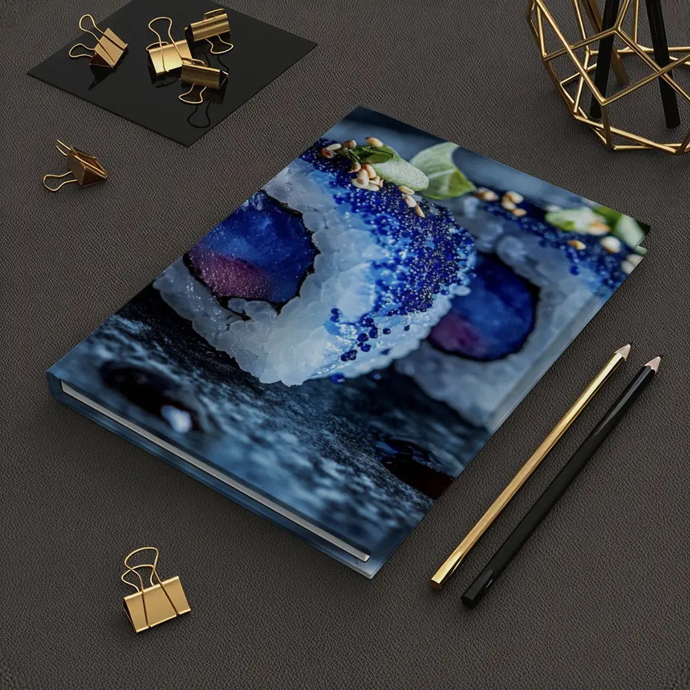 Blue Caviar Sushi Rolls Dark Stone Plate – Notebooks