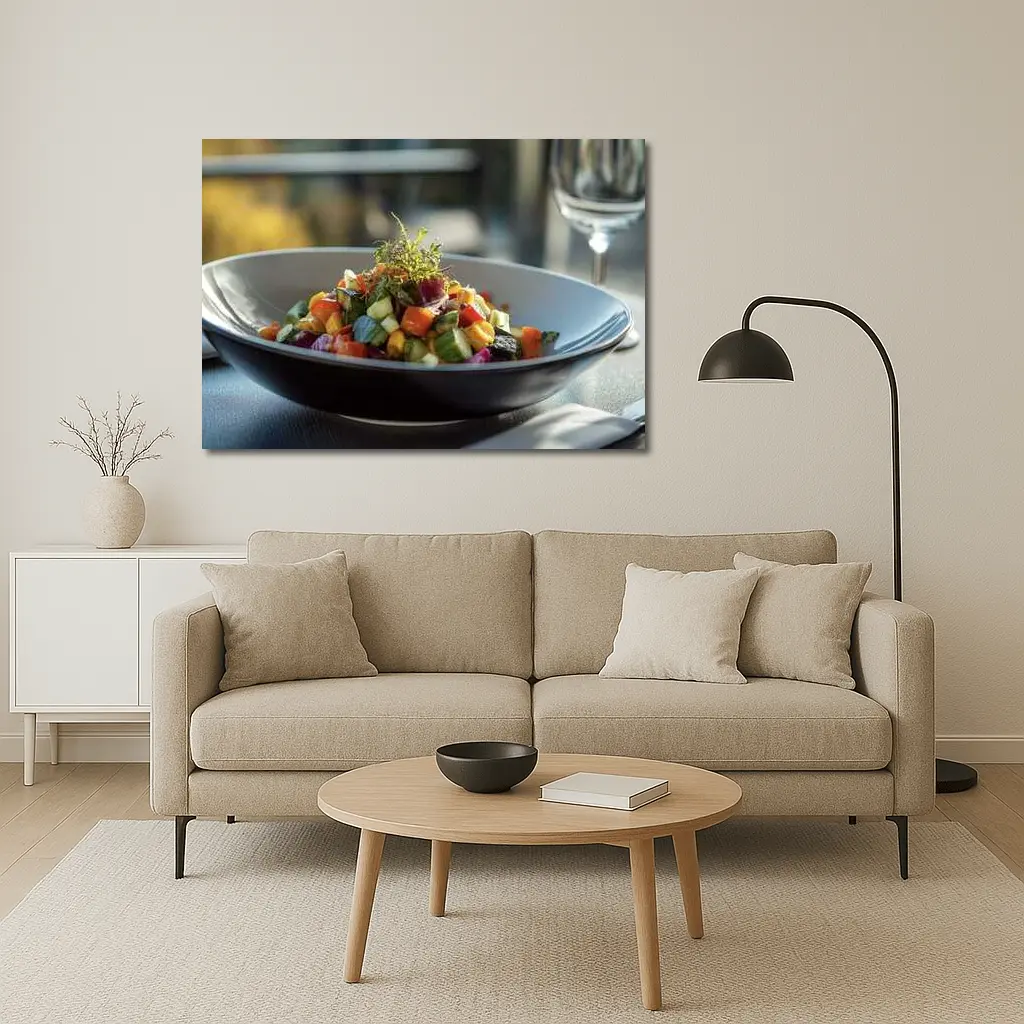 Roasted Vegetable Salad Fine Dining Bowl – Wall Art