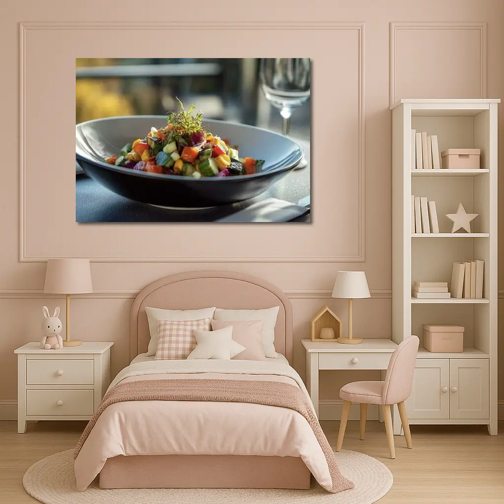 Roasted Vegetable Salad Fine Dining Bowl – Wall Art