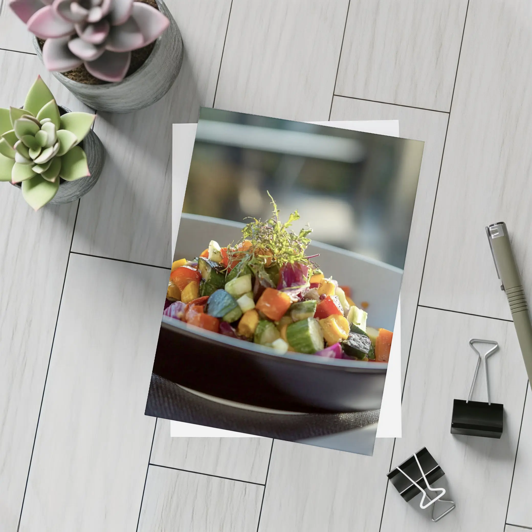 Roasted Vegetable Salad Fine Dining Bowl – Postcards