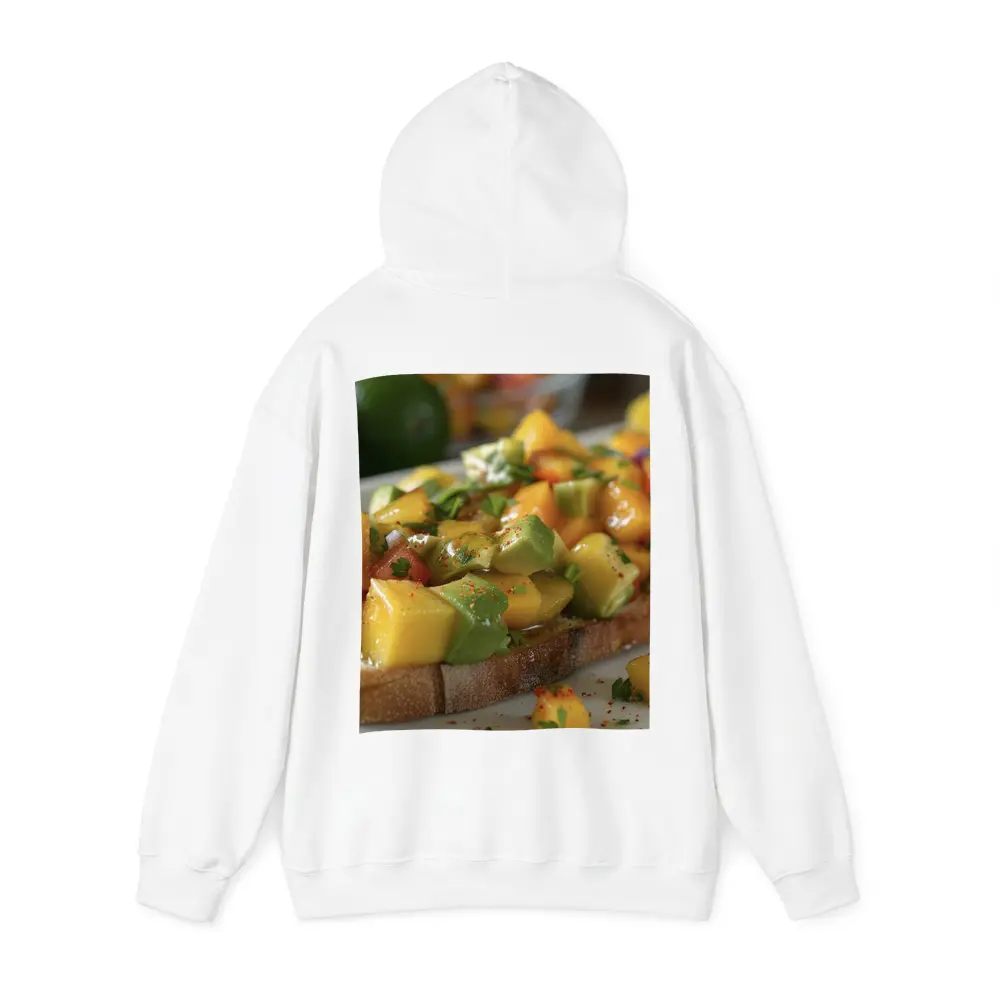 Mango Avocado Salsa Toast Close Up – Hoodies