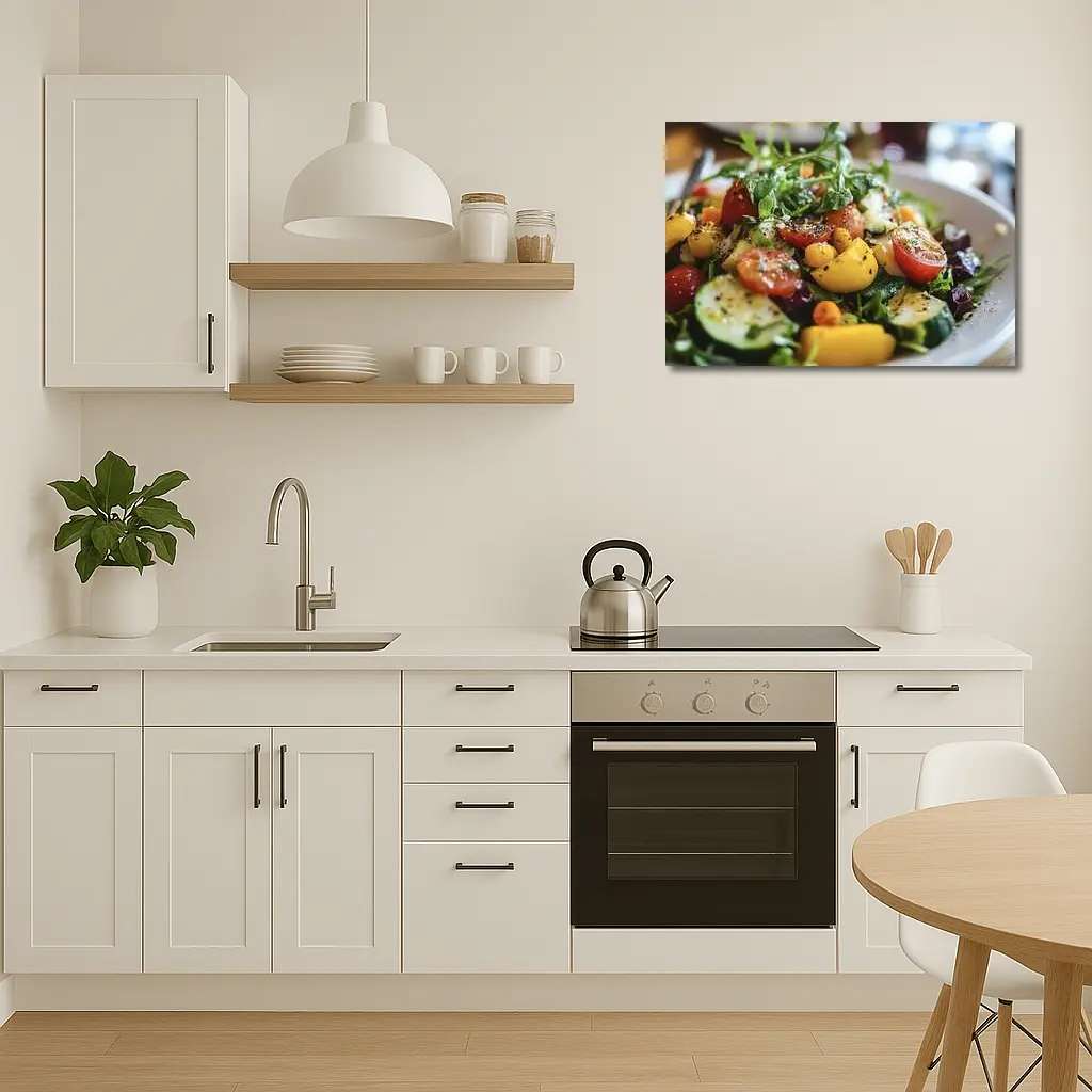 Fresh Garden Salad Bowl With Tomatoes – Wall Art