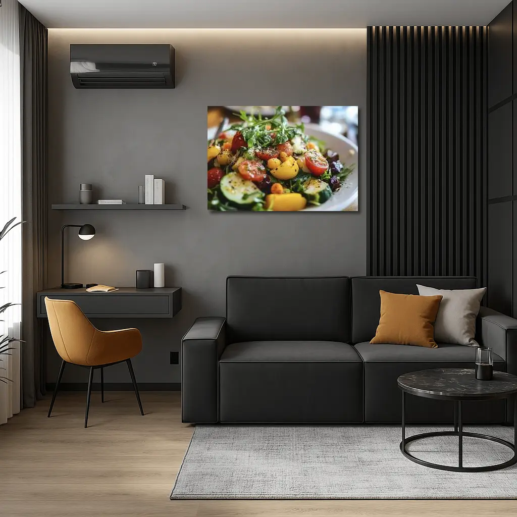 Fresh Garden Salad Bowl With Tomatoes – Wall Art