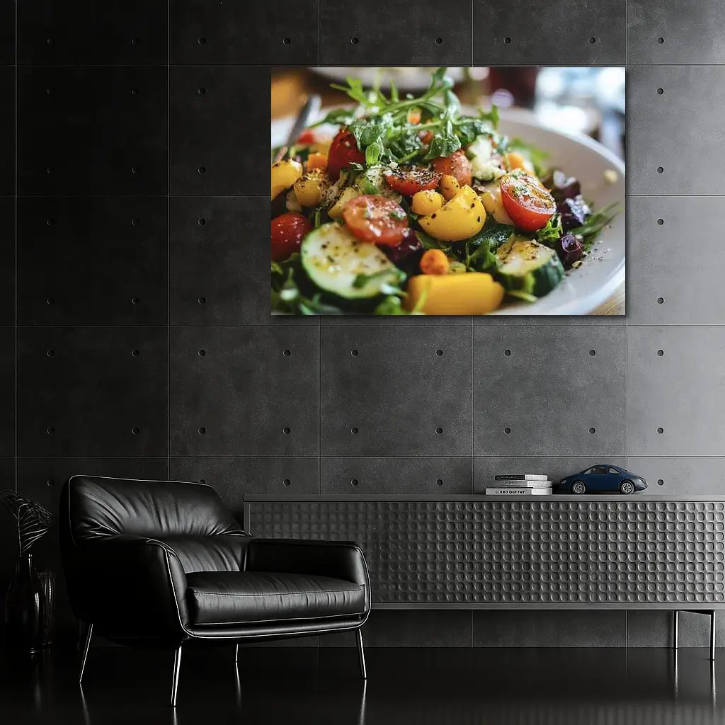 Fresh Garden Salad Bowl With Tomatoes – Wall Art