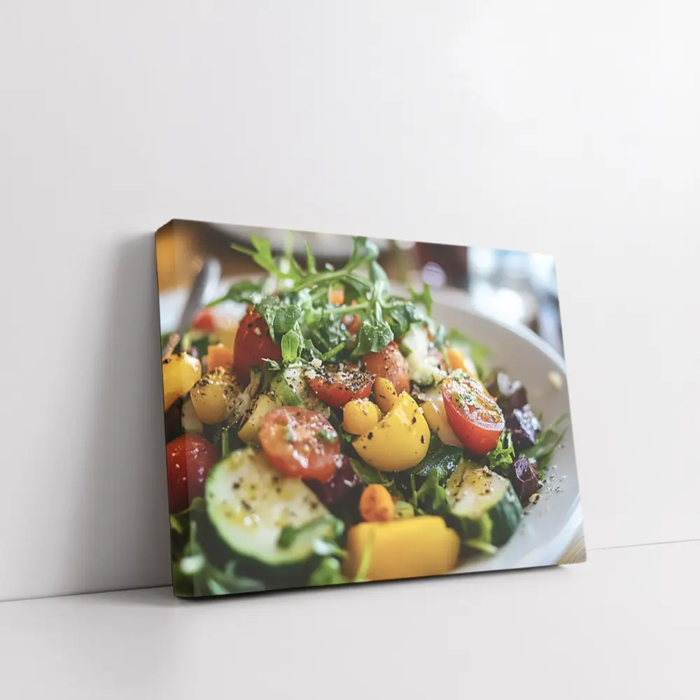 Fresh Garden Salad Bowl With Tomatoes – Wall Art