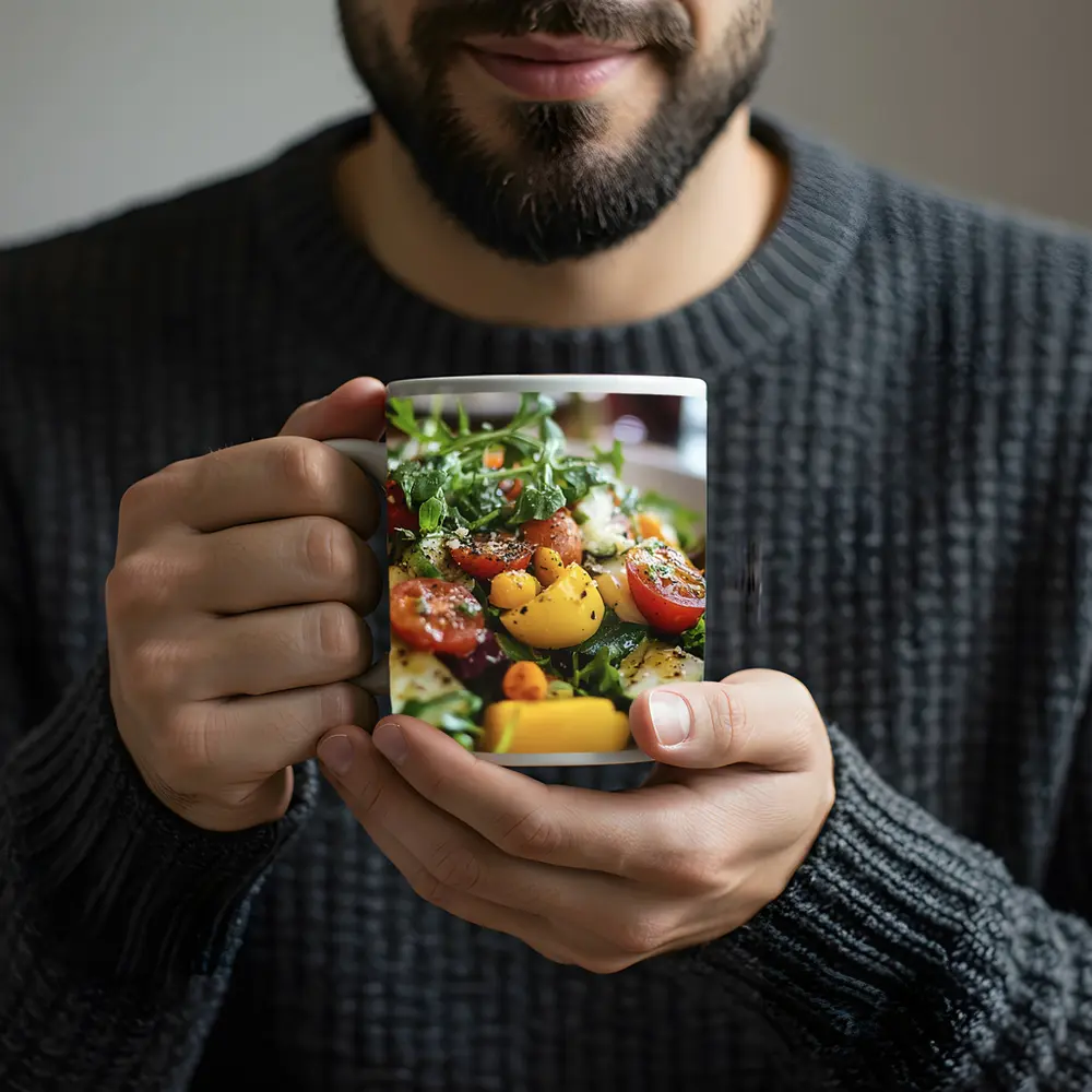 Fresh Garden Salad Bowl With Tomatoes – Mugs