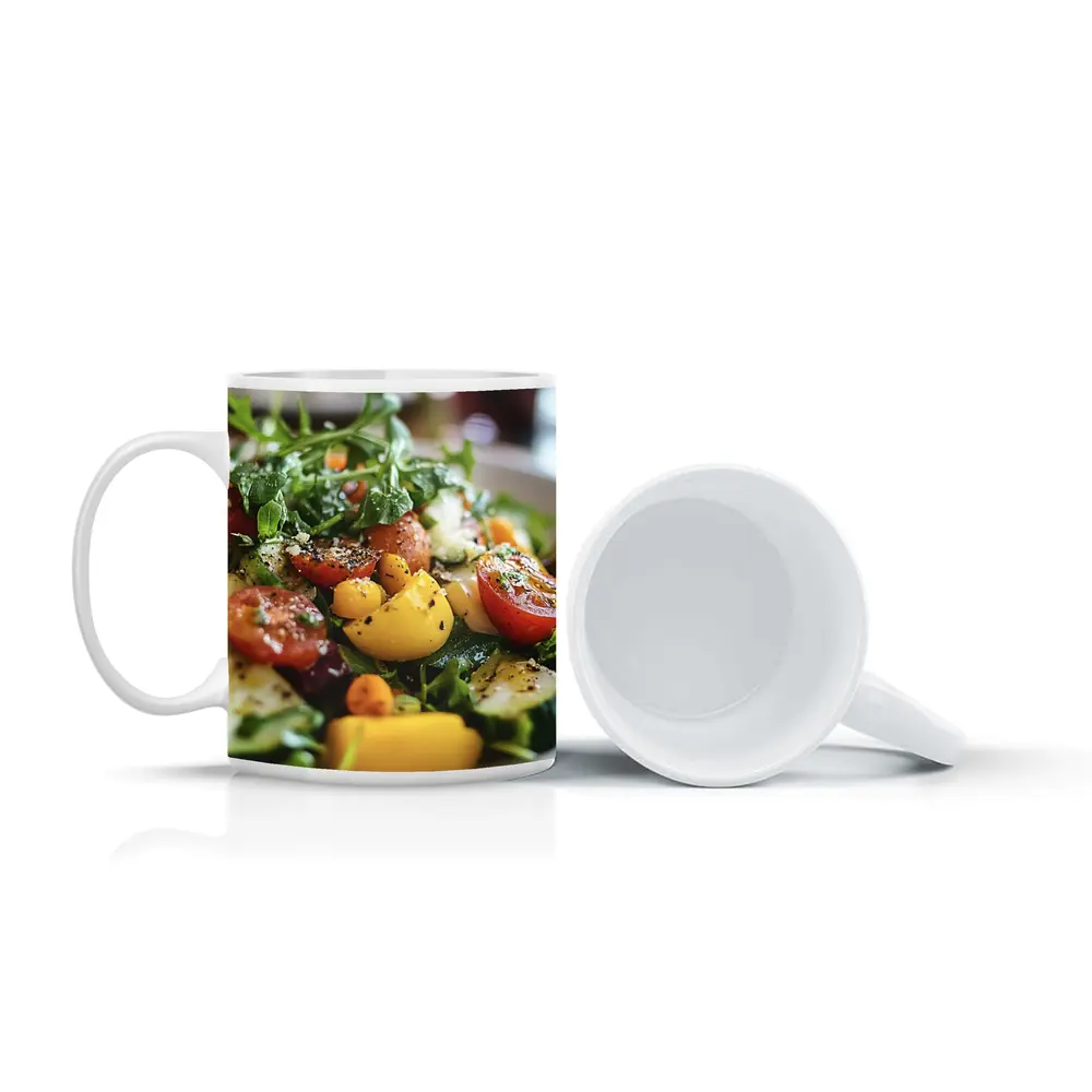 Fresh Garden Salad Bowl With Tomatoes – Mugs