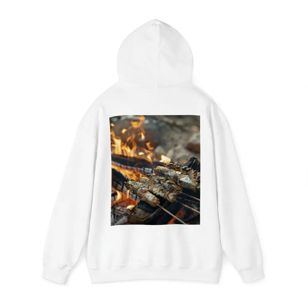 Grilled Skewers Over Open Campfire Flames – Hoodies