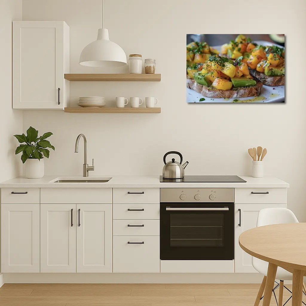 Mango Avocado Toast on Rustic Bread – Wall Art