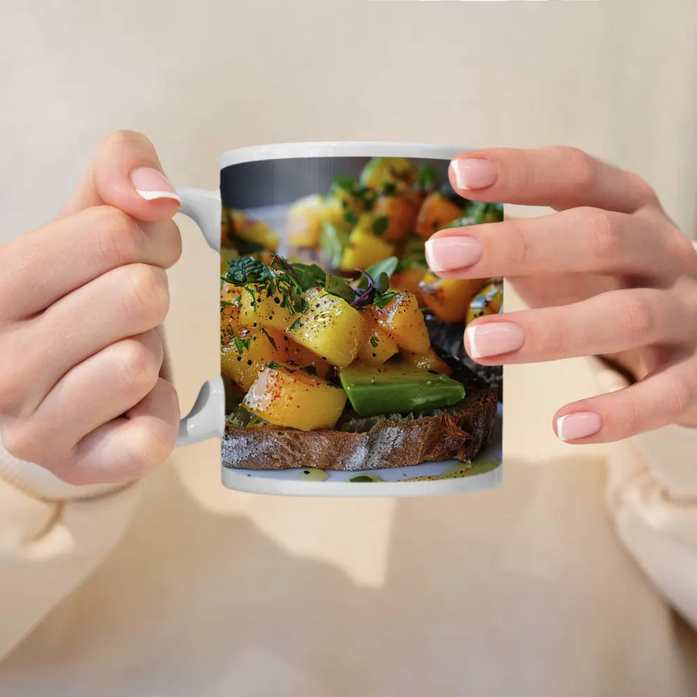 Mango Avocado Toast on Rustic Bread – Mugs
