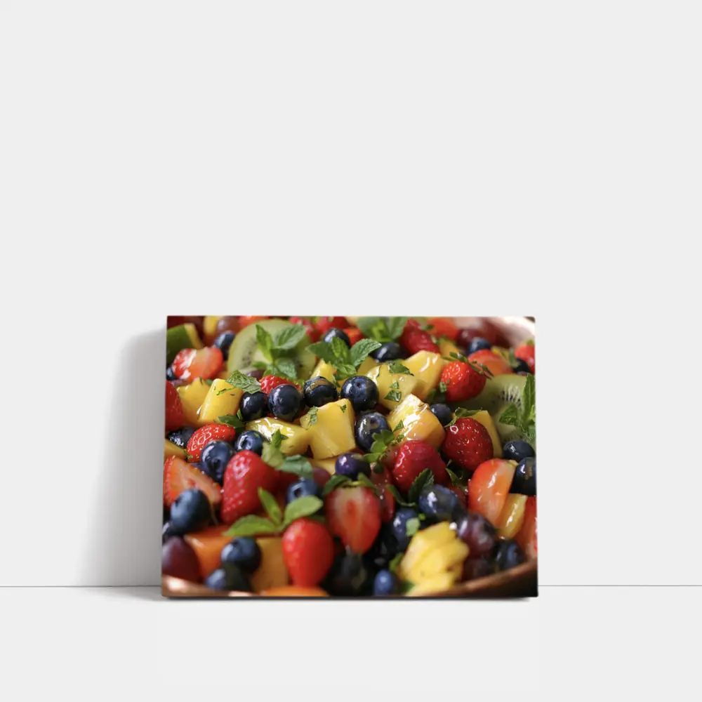 Fresh Fruit Salad Bowl With Mint – Wall Art